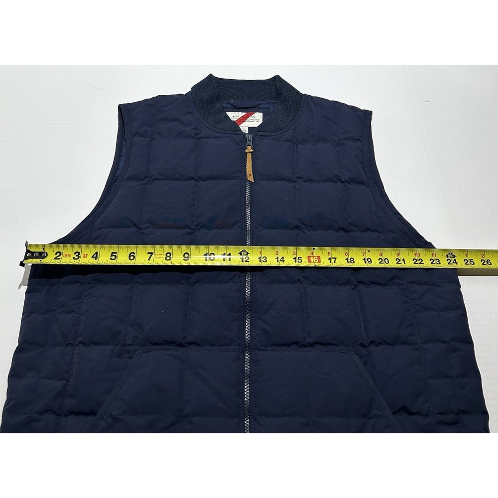 Best Made Co. Puffer Vest Men's Size Large Navy Blue Goose Down 800 Fill Quilted - Picture 5 of 10